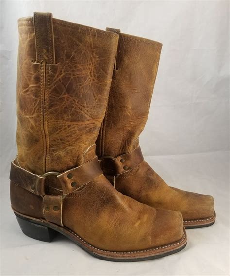 Frye women's engineer 12r boot, gaucho, size 11.0 ervf. FRYE 77300 Harness 12R Distressed Motorcycle Engineer ...