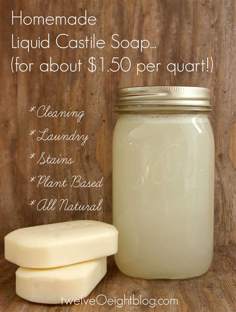 This recipe is for pure and natural unscented now i'am hooked on making home made soap there is nothing better for my skin. Liquid Castile Soap Recipe twelveOeightblog.com | Diy ...