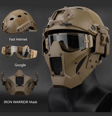 Review du fast helmet protective goggle de chez emerson gear et envoyé par banggood.com ! Multi Function Iron Mesh Tactical Mask with Fast Helmet ...