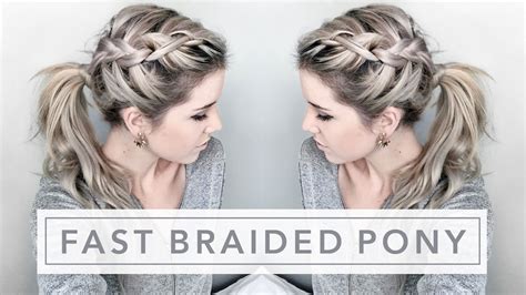 What makes this braided look even more interesting is its pattern. QUICK TUTORIAL | easy braided ponytail - YouTube