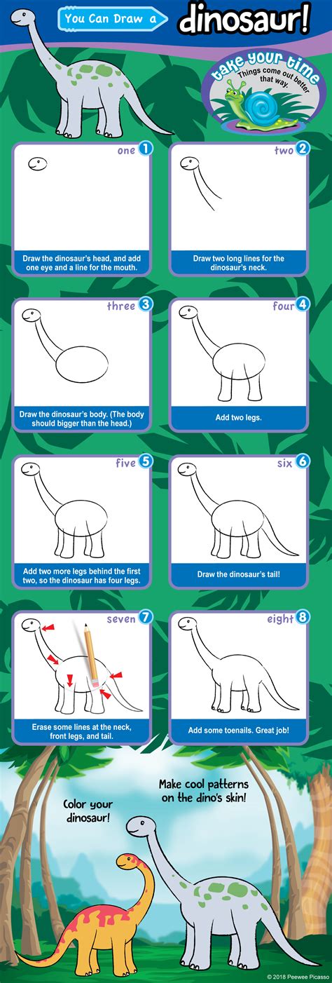 Dinosaurs are one of the members of the family clade dinosaura. How To Draw A Dinosaur Step By Step For Kids