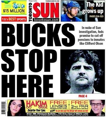 Toronto's best news, sports, opinion and entertainment since 1971. Michael Balazo's Hogwash!: Toronto Sun Cover Review