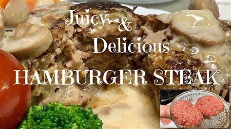 Hamburger steak with onions and gravy. HAMBURGER STEAK | ハンバーグステーキ+ HOME MADE SAUCE - YouTube