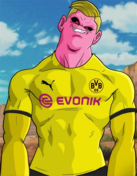 Latest on borussia dortmund forward erling haaland including news, stats, videos, highlights and more on espn. Haaland Majin Buu T-Shirt Borussia Dragon Ball Z in 2020 ...