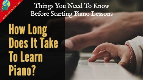 Try not to take long stops, or procrastinate while you're learning. How Long Does It Really Take To Learn To Play Piano - YouTube