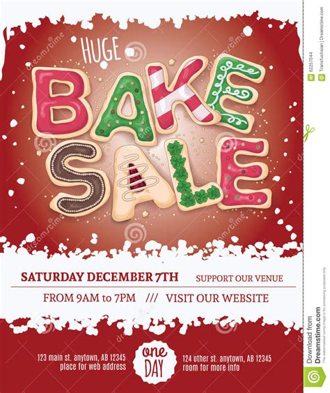 Bonus, these techniques dont expire when the snow melts! Red Background Christmas Bake Sale Flyer Stock Vector ...