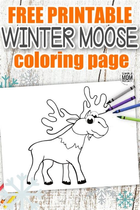 You might also be interested in coloring pages from moose a. Free Printable Arctic Moose Coloring Page - Simple Mom ...