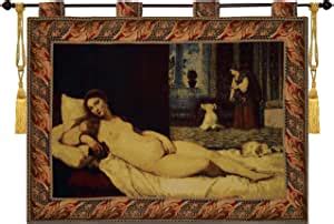 Venus with a mirror was painted in 1555. Amazon.com: Venus of Urbino Goddess By Titian 54"Wx40"L ...