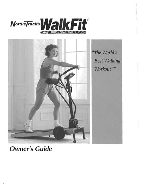 Wear appropriate exercise clothes while using the treadmill. NORDICTRACK WALKFIT CLASSIC OWNER'S MANUAL Pdf Download ...