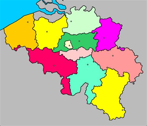 Provinces of belgium provincies van belgië (dutch) provinces de belgique (french) provinzen belgiens (german). Blinde Kaart Belgie Provincies | Duitsland Kaart