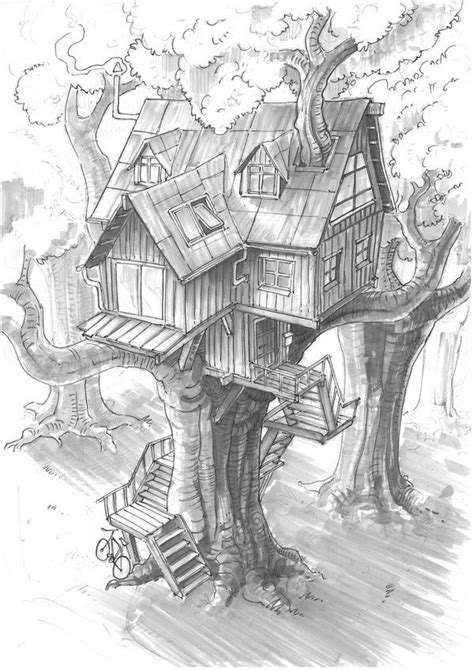 We do get the occasional bird or squirrel. tree house by skowman.deviantart.com on @DeviantArt (с ...