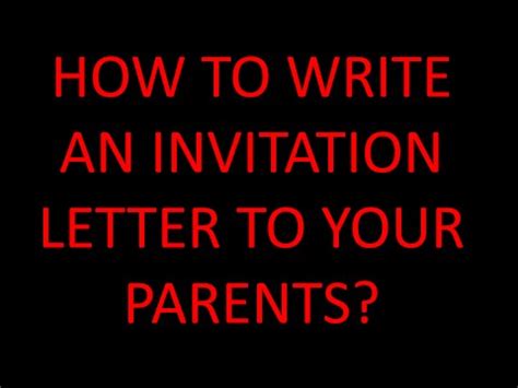 Invitation letter from family or friends for tourism purposes. How to write an invitation for visa