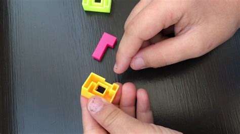 Plastic cubes/twist puzzles teaser puzzles. Puzzle cube toy keychain solution (fast method) - YouTube