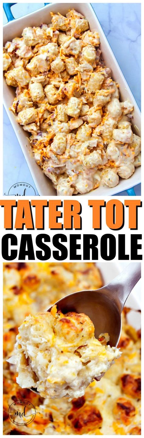 By using cauliflower it is possible to create the healthiest, tastiest version of tater then we take it one step further by using these tater tots in a new recipe for cheeseburger tater tot casserole! Tater Tot Casserole with Chicken, Cheese and Bacon | Recipe in 2020 | Recipes, Cooking recipes ...