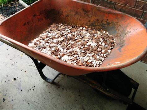 But if you have one, or a fireplace or outdoor fire pit, you need to keep firewood on hand. Guy fills wheelbarrow full of pennies to cash in on some ...