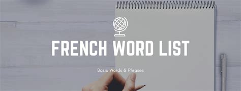 Basic French words and phrases