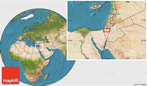 Where is israel located on the world map? Satellite Location Map of Beersheba
