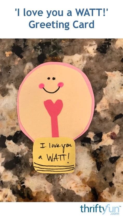 Get it as soon as tue, mar 30. I Love You a WATT! Greeting Card | Cards, Cards for ...