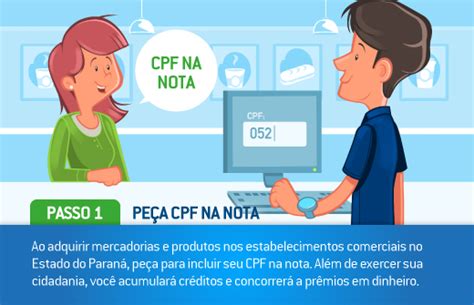 Contribui com a redução do comércio informal. Escolha a Nota Paraná