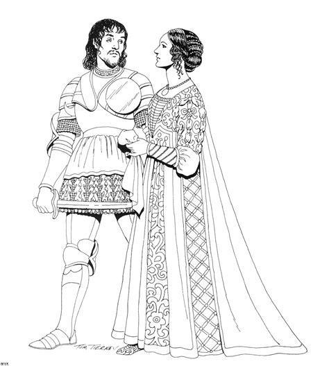 Download Clothing Of The Renaissance Coloring Pages - Coloring Home