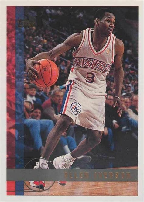 Still, it can cost several hundred dollars in top condition. 1997 Topps Allen Iverson #54 Basketball - VCP Price Guide