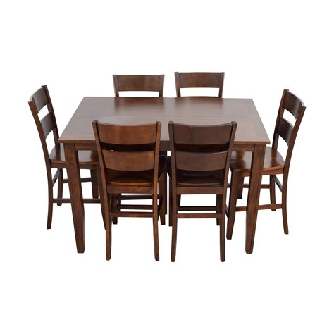 I could talk about furniture for hours. 73% OFF - Bob's Discount Furniture Bob's Furniture Wood Pub Dining Set / Tables