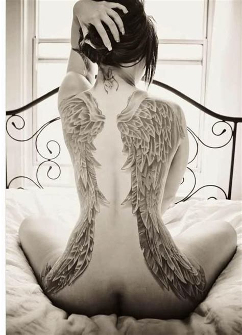 The wings and animal portraits are depicted in a black and grey tribal style, while the colored paw tracks almost run the entire length of the wearer's back. 40 Amazing Female Tattoos On Back That You Wish You Had ...