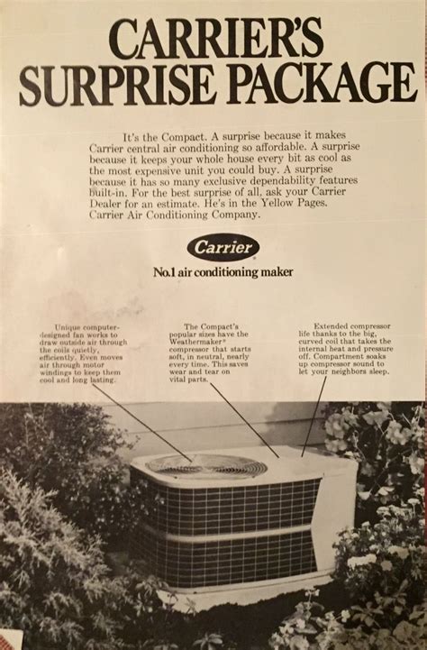 There are more than 10 types of air conditioners you can. Vintage ad 1973 Carrier air conditioner | Carrier air ...