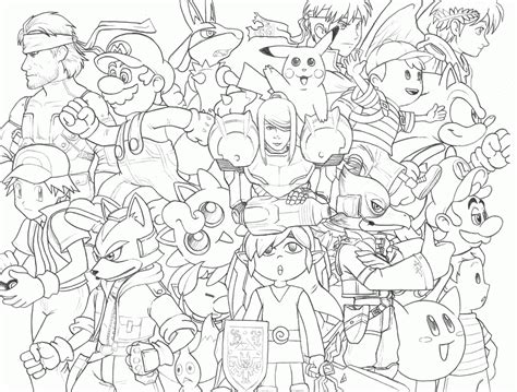 They are free and easy to print. Super Smash Brothers Coloring Pages - Coloring Home