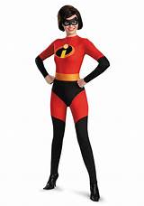 A pumpkin and a princess. Adult Mrs. Incredible Costume - Disney Incredibles Halloween Costumes