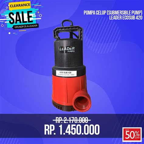 250 x 2 = 500 l/h. Jual Pompa Air Celup Leader Ecosub 420 Murah Bergaransi ...