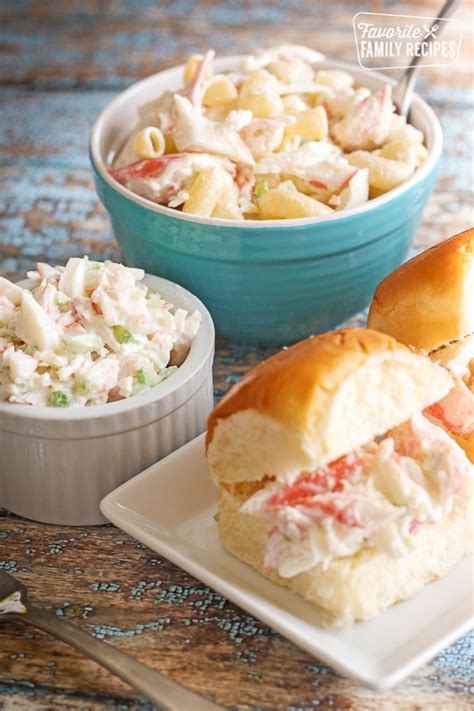 I have made these for years and one of the great thinks about them is you can add anything you think you would like to the recipe. Imitation Crab Salad Recipes / Seafood Salad With Asian ...