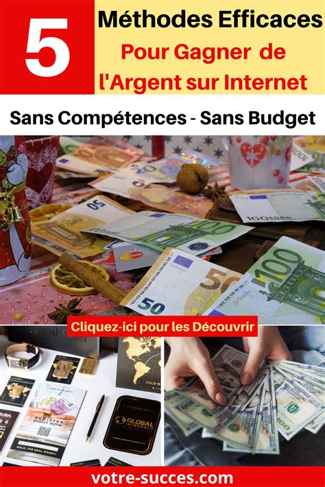 Découvrez comment gagner de l'argent grâce à 60 méthodes réelles, sans arnaque. 5 Méthodes pour Gagner de l'Argent sur internet Sans ...