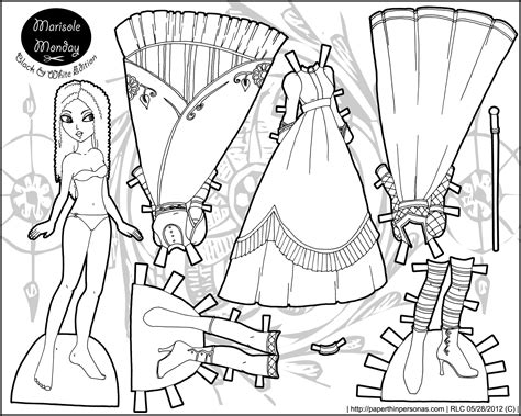 See more ideas about paper dolls, coloring books, dolls. Marisole Monday: A Princess in Black and White • Paper ...