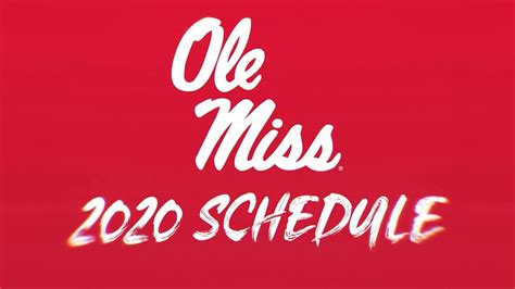 Get your ole miss rebels football tickets from seatgeek. Ole Miss Football: 2020 Schedule - YouTube