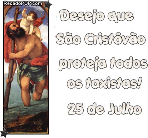 Santo do dia 25 de julho. Mensagens de Dia de São Cristóvão para Facebook