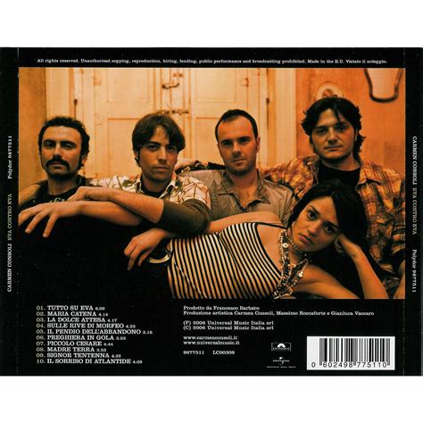 Discografia/eva contro eva dvd eva contro eva dvd 01 gennaio 2008. Eva Contro Eva - Carmen Consoli mp3 buy, full tracklist