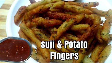 Crispy lady's finger fry recipe ingredients : Easy & Quick Snacks || 10 minutes Crispy Potato Suji ...