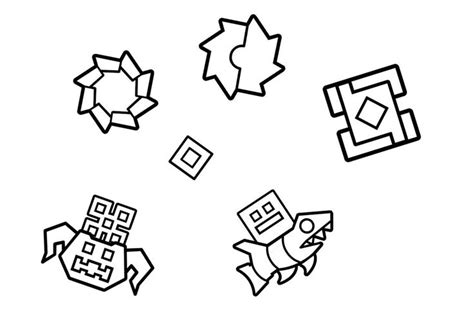 With these quotes, you get to color that reminder and use it as a fun decoration at home, school or at the office. Geometry Dash Coloring Pages | Coloring pages, Dash ...