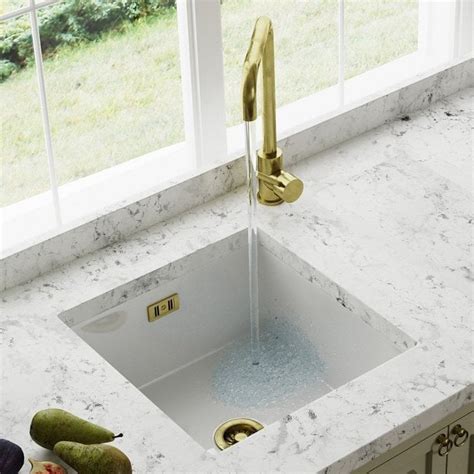 Combine style and function with a new kitchen sink. Astini Hampton 100 1.0 Bowl White Ceramic Undermount ...