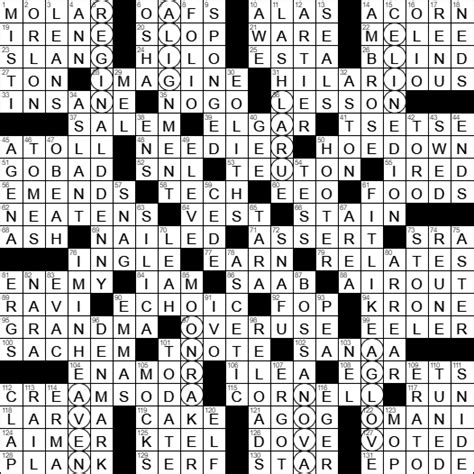 Every day answers for game here puzzle page answers today. LA Times Crossword Answers 2 Jul 17, Sunday - LAXCrossword.com