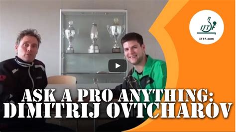 I think i will have to go home and celebrate with my family. dimitrij ovtcharov. Dimitirj Ovtcharov - Ask a Pro Anything - Paddle Palace