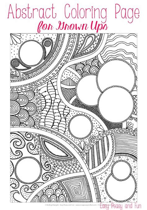 These last few weeks, you may have seen that i have shared a gorgeous set of free adult coloring pages with you. Free Abstract Coloring Page for Adults - Easy Peasy and Fun
