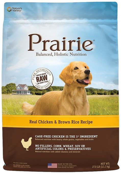 This variety pack includes three different flavors featuring real beef, lamb or chicken, along with savory veggies and grains for wholesome goodness your dog is sure to love. Natures Variety Prairie Real Chicken and Brown Rice Recipe ...