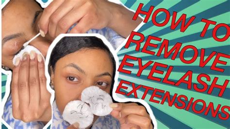 I personally don't recommend removing eyelash extensions at home with a professional cream because it burns like crazy if it gets in your eye, she. HOW TO REMOVE EYELASH EXTENSIONS AT HOME - YouTube