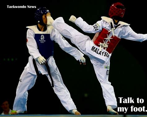 It is emphasized in strong, linear kicks like its base itf taekwondo. Taekwondo KO Photos