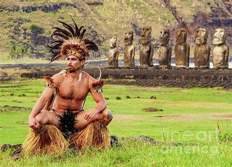 For decades, mystery has swirled around what happened to the founding population of the remote easter island. Rapa Nui Man on Easter Island Bath Towel for Sale by Karol ...