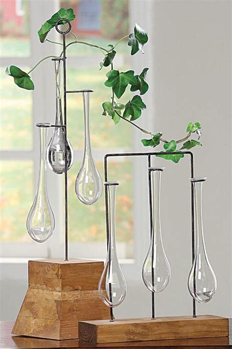 Clear glass apothecary jars decorative ceiling medallions. such a pretty and delicate bud vase $26 | Hanging glass ...