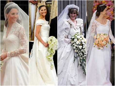Meghan markles hochzeitskleid so schlicht wie zehn striche. Victoria, Kate Middleton & Co: Die Brautkleider der Royal ...
