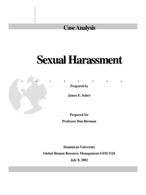 This happened a fortnight ago, just weeks after a similar gender discrimination case made headlines in china. Case Study Gender Discrimination | Sexual Harassment ...